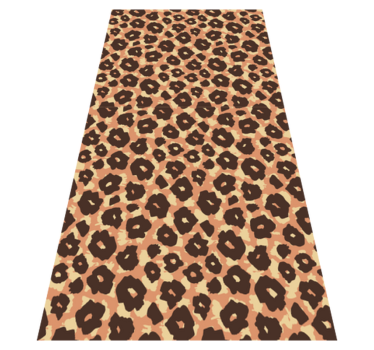 Animal print vinyl rug velvety classic leopard look - TenStickers