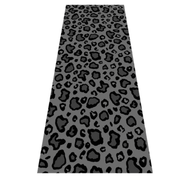 Animal print vinyl rug in dark gray and black leopard - TenStickers