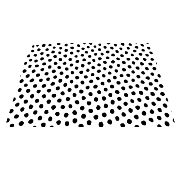 Black and white dalmatian animal print vinyl rug - TenStickers