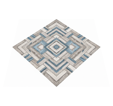 Living room vinyl rug with rustic wood design - TenStickers