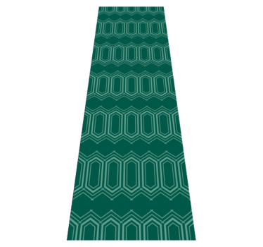 Geometric vinyl rug in green circle pattern - TenStickers