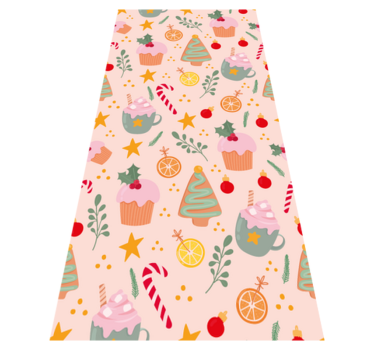Christmas vinyl rug featuring candy canes and trees - TenStickers