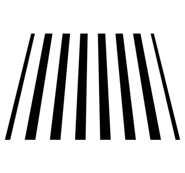 Bedroom vinyl rug in classic black and white stripes - TenStickers