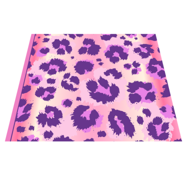 Pink leopard fur bedroom vinyl rug - TenStickers