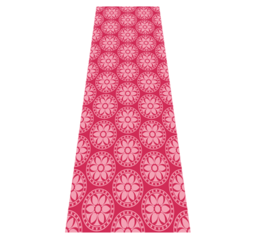 Bedroom vinyl rug in pink korean circles - TenStickers