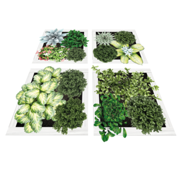 Floral vinyl rug vertical garden tiles - TenStickers