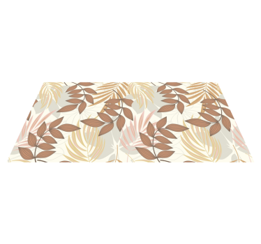 Floral vinyl rug inspired by elegant leaves - TenStickers