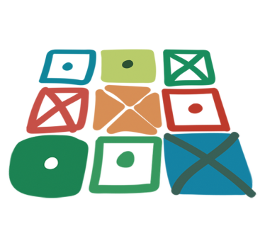 Geometric vinyl rug with unique squares design - TenStickers