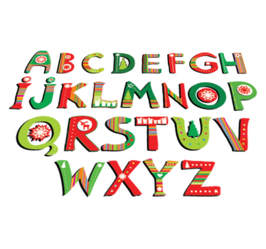 Kids vinyl rug with green and red alphabet - TenStickers