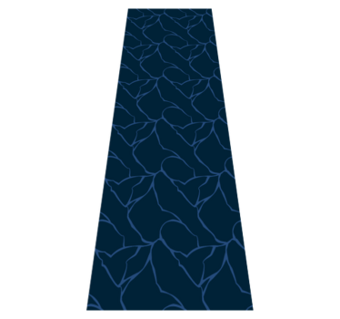 Bathroom vinyl rug with blue marble texture - TenStickers