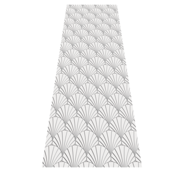 Bathroom vinyl rug in art deco white shells pattern - TenStickers