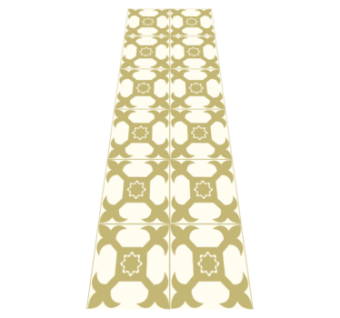 Bright elegant tiles pattern bathroom vinyl rug - TenStickers