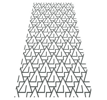 Triangles bathroom vinyl rug - TenStickers