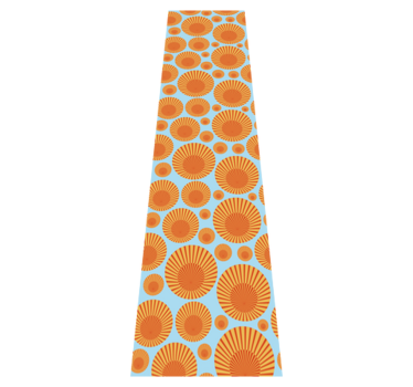 Kitchen vinyl rug 70's sunshine refrigerator - TenStickers