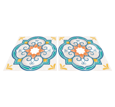 Kitchen vinyl rug with cement-like patterns - TenStickers