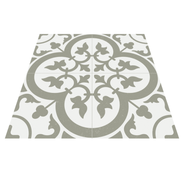Kitchen vinyl rug in evergreen fog moroccan tile - TenStickers