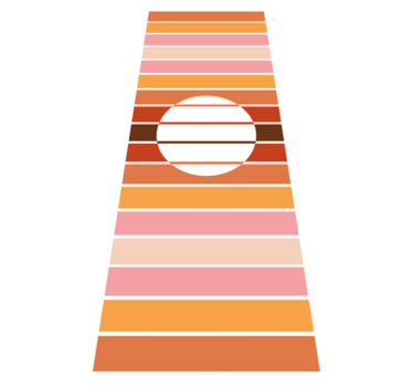 Kitchen vinyl rug 70's sun fridge design - TenStickers