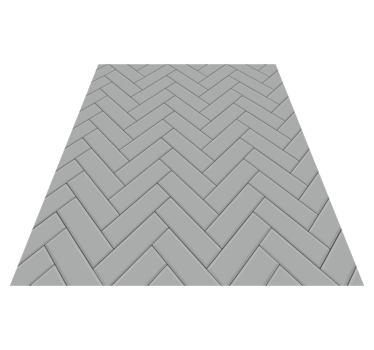 Kitchen vinyl rug herringbone grey tiles design - TenStickers