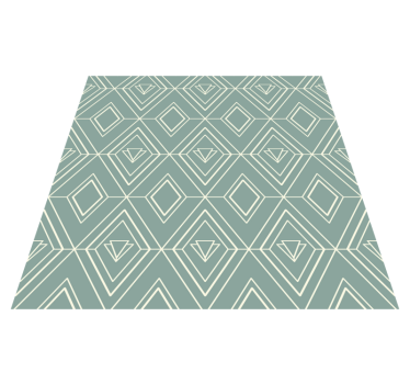 Kitchen vinyl rug with art deco geometric design - TenStickers