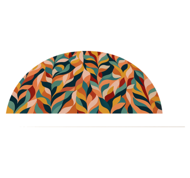 Bedroom vinyl rug in abstract jungle style - TenStickers