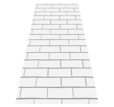 Bedroom vinyl rug white thick bricks - TenStickers