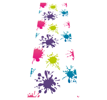 Bedroom vinyl rug in vibrant color splash - TenStickers