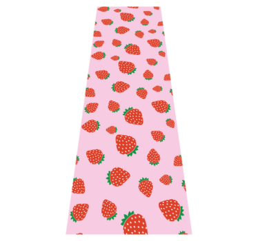 Bedroom vinyl rug with strawberry pattern on pink - TenStickers