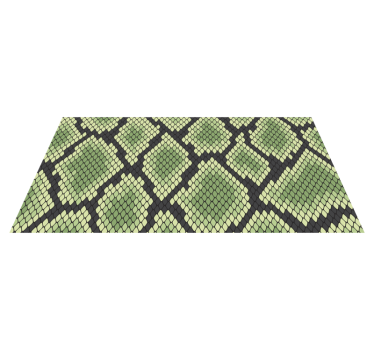 Abstract Green Snakeskin Animal Print Vinyl Rug - TenStickers
