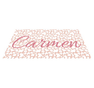 Personalised Pink Cow Print Vinyl Carpet - TenStickers