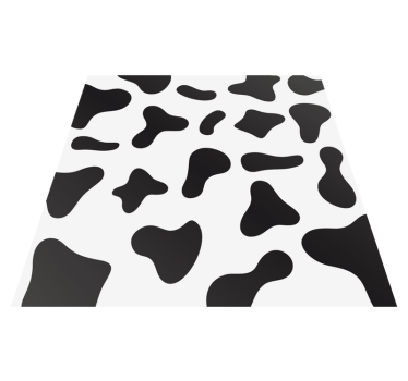 Contrasting Cowhide Pattern Animal Print Vinyl Carpet - TenStickers