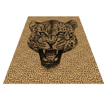 Leopard Pattern Animal Print Vinyl Rug - TenStickers
