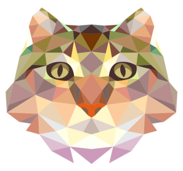 Geometric Feline Animal Vinyl Rug - TenStickers