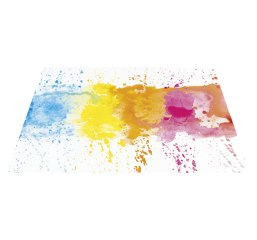 Colourful Splashed Paint Kids Vinyl Rug - TenStickers