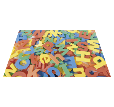 Colorful Alphabet Play Surface abc carpet - TenStickers
