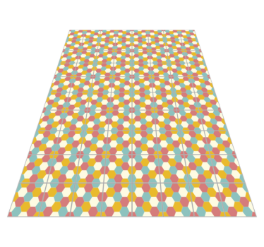 Geometric Patterned Design Vinyl Rug - TenStickers