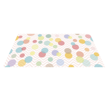 Colorful Polka Dot Chevron playroom carpet - TenStickers
