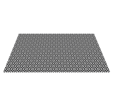 Tribal square geometric ethnic vinyl rug - TenStickers