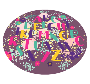 Alphabetical Educational Disc bedroom rug - TenStickers
