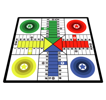 Parchis board game kids vinyl rug - TenStickers