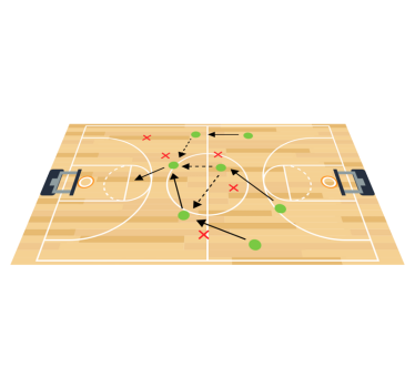 Vinyl rug basketball court play - TenStickers