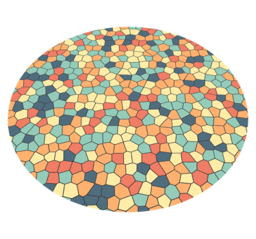 round vinyl mosaic carpet pastel mosaic - TenStickers