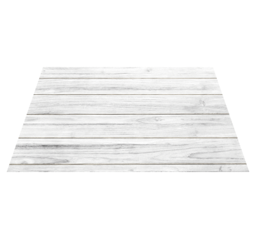 White wooden style wood effect vinyl rug - TenStickers