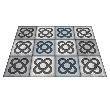 Barcelona street tiles style modern vinyl carpet - TenStickers