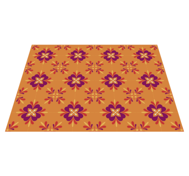 Gorgeous colorful tiles kitchen vinyl rug - TenStickers