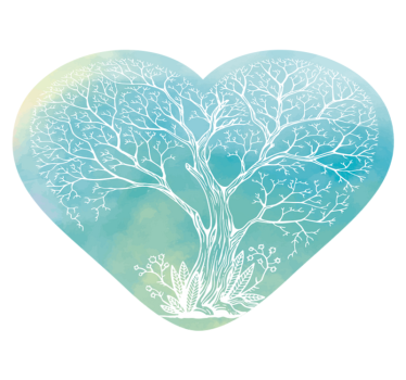 Arboreal Heart Shape nature vinyl rug - TenStickers
