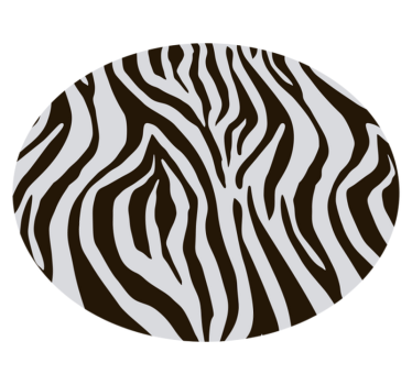 Round zebra style animal print vinyl carpet - TenStickers
