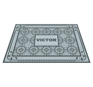Personalized Mosaic custom vinyl rug - TenStickers