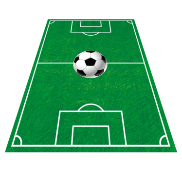 Soccer Field Graphics game kids vinyl rug - TenStickers