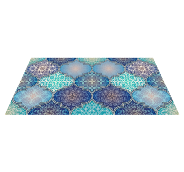 Tile vinyl rug with detailed tile designs - TenStickers