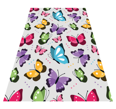 Butterfly Ensemble animal vinyl rug - TenStickers